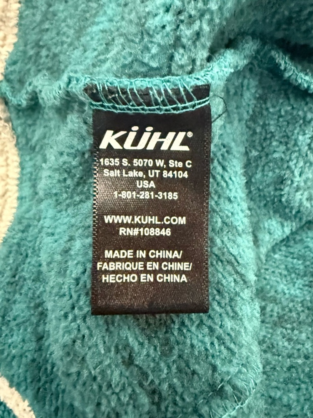 Kuhl | Alaskan 1/4 Zip Sweater | Teal | Size Medium - Picture 6 of 6